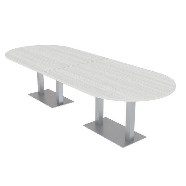 45 in W, 144 in L, 29 in H, Engineered Wood Top, White